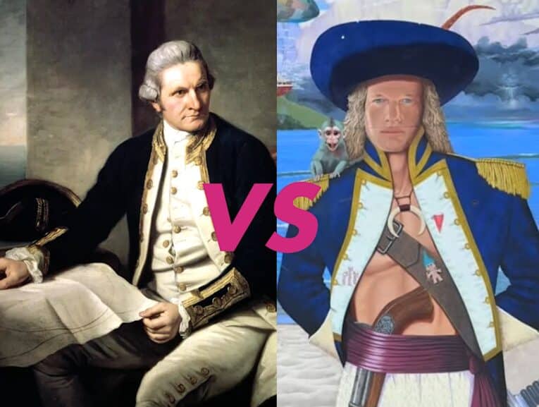 Controversy as John John Florence cosplays “genocidal” Captain Cook on Hanalei shopfront