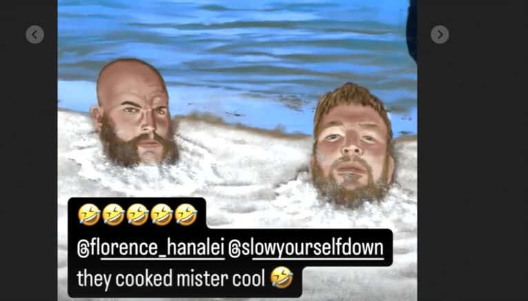 Controversy As John John Florence Cosplays “Genocidal” Captain Cook On Hanalei Shopfront 2 Ivan florence and nathan florence on mural