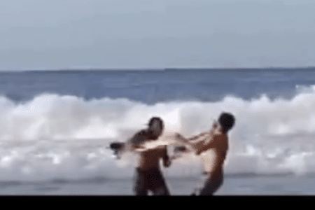 Brazilian surf fight.