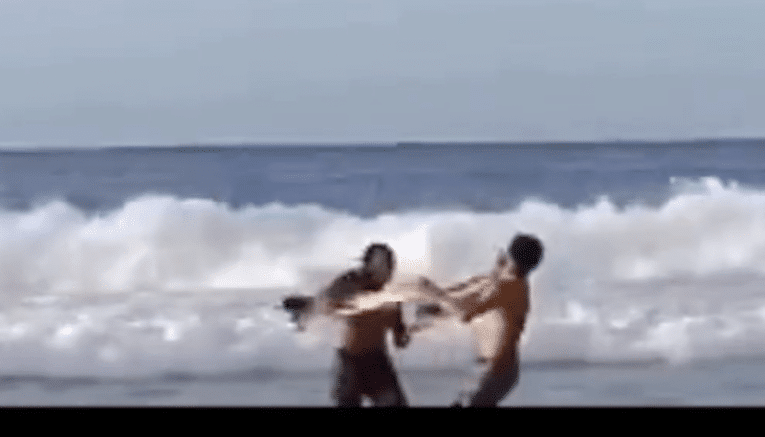 Woman strangled as historic tension between free and contest surfers explodes