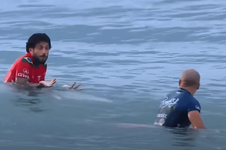 Filipe Toledo and Julian Wilson at Gold Coast Bonsoy Pro
