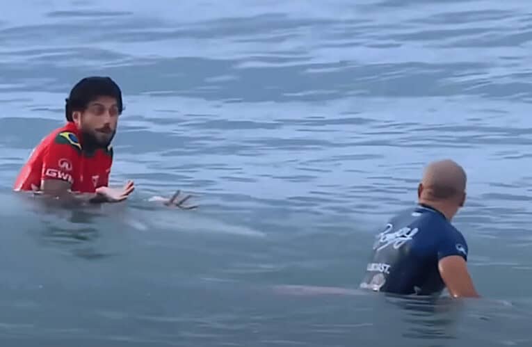Filipe Toledo and Julian Wilson at Gold Coast Bonsoy Pro
