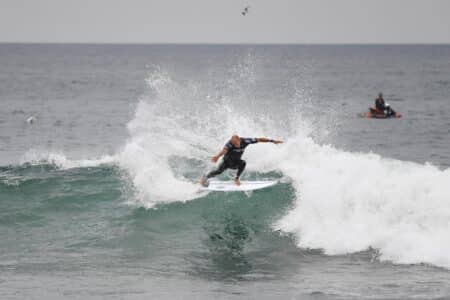 Slater (pictured) playing in his girlfriend's back yard. Photo: WSL