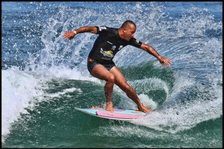 Ricardo Toledo (pictured) ripping the sorts of waves that make surf champions.