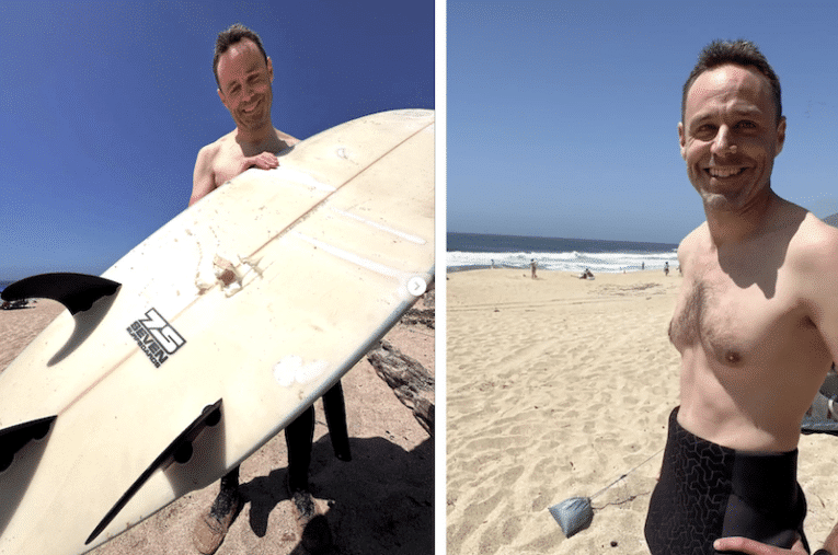 World’s coolest German scientist shrugs off mid-surf shark attack