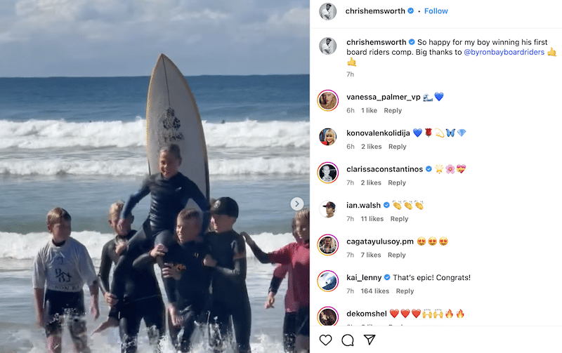 Chris Hemsworth’s Son Wins Surf Comp—But Fans Fear a Wipeout Career Move