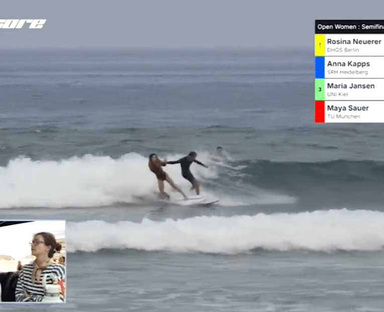 French and German surfers on the brink after wild male-on-female clash during surfing contest