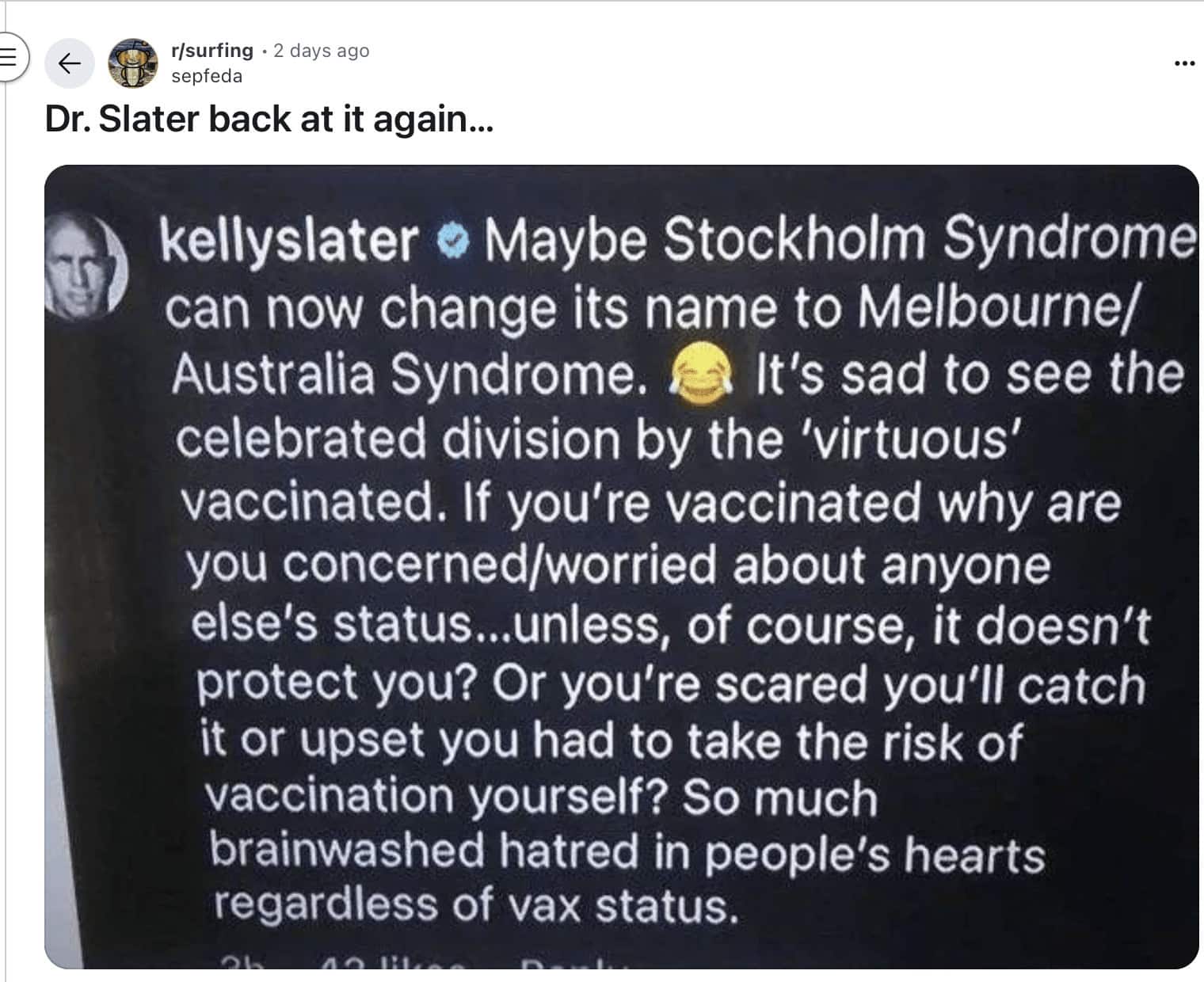 Kelly Slater Slammed As A “Pseudo-Intellectual Jackass” In Cruel Reddit Thread 1 Kelly slater slammed on reddit.