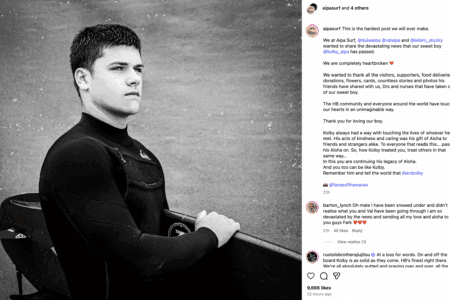 Kolby Aipa, grandson of Ben Aipa, son of Duke, dead at 20.