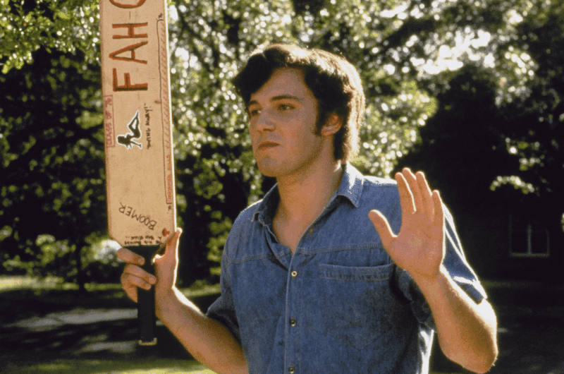 Aggressive man with paddle (pictured).