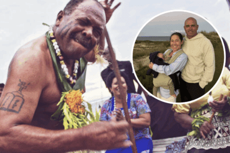 Chief Druku, Kelly Slater, Kalani Miller and Tao Druku Slater.