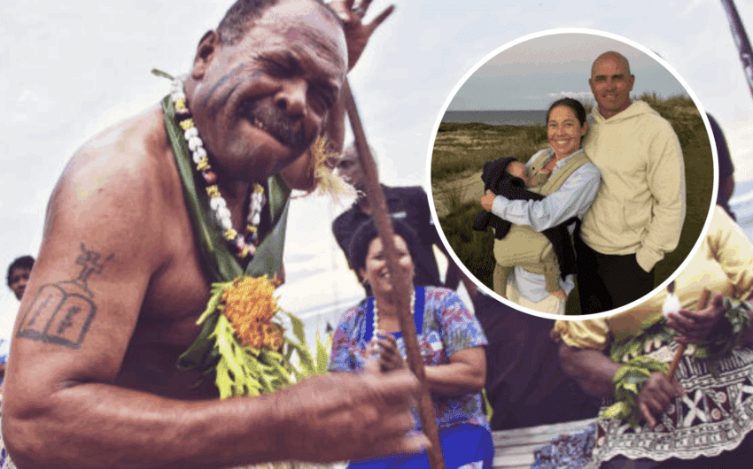 Chief Druku, Kelly Slater, Kalani Miller and Tao Druku Slater.