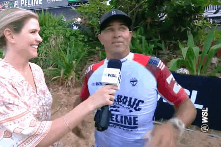 Kelly Slater cries