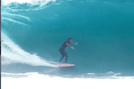 Koa Rothman (pictured) threading East Pipeline.