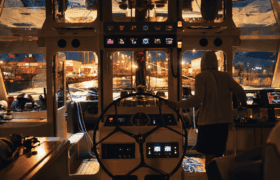 Panama Canal at night
